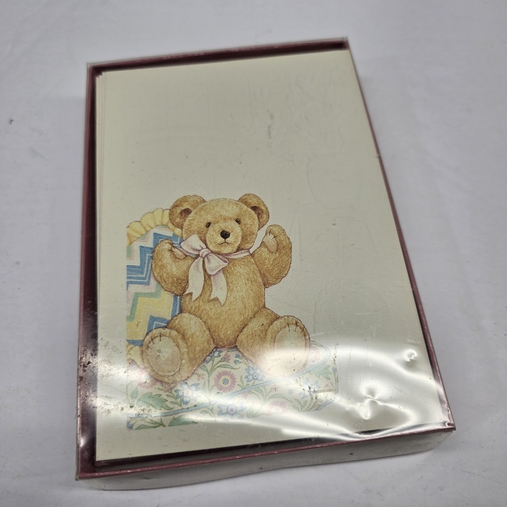 Vintage 1992 Frasier Embossed Notes Cards + Envelopes New USA Bear Cat Bunny NEW